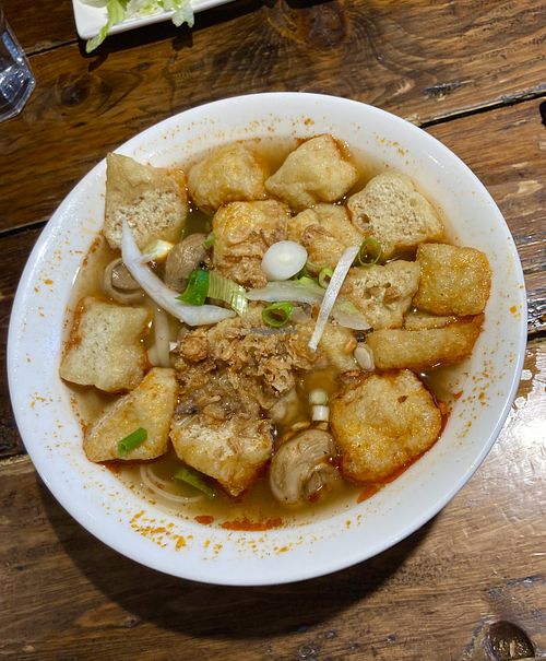 Spicy tofu & mushroom pho  at Pho in Cambridge