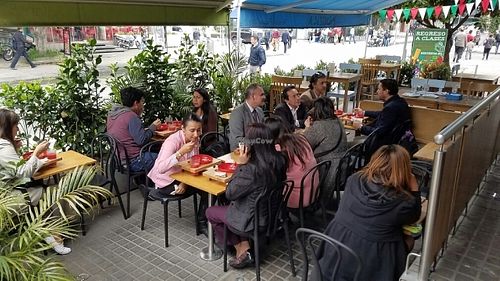 outdoor seating area at The Pot - Calle 90 in Bogota