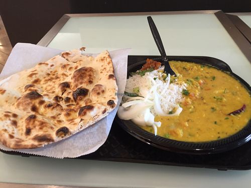Tarka Dall with Naan and rice at India Masala in Las Vegas