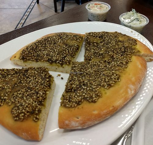 zataar pita at Peace Bakery & Deli in Austin