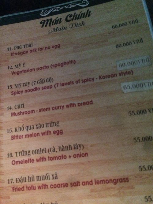 Main course  at Am Vegetarian & Hideaway in Hoi An