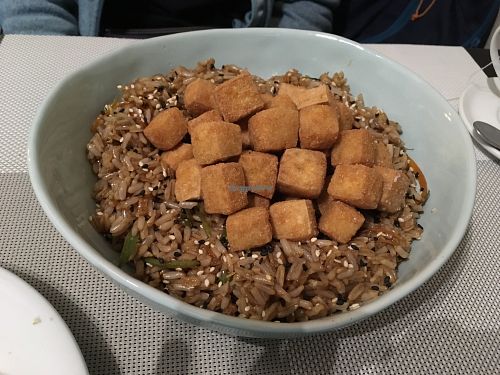 rice with tofu at Seitan Urban Bistro in Lima