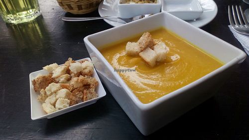 Crema de zapallo at Seitan Urban Bistro in Lima