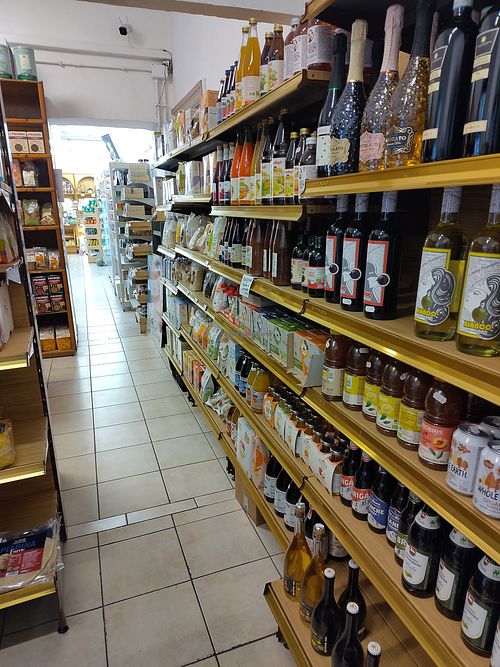 Large organic store, wine section at Dalla Terra al Cielo - Tortona in Turin