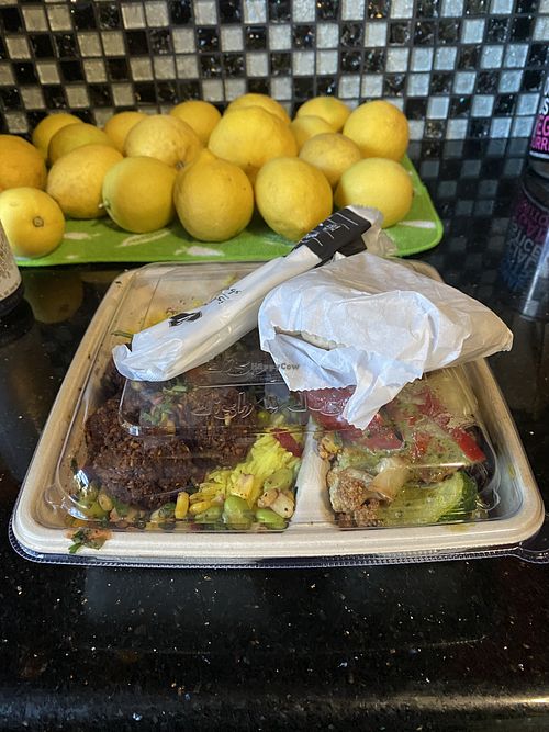 Vegan Friendly Falafel Meal Enjoyed at Home  at Dish N' Dash in Fremont