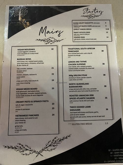 Lemon and Thyme Mooloolaba Queensland Restaurant HappyCow