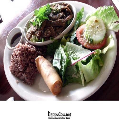 garlic pepper lunch special at Vegan Plate in Studio City