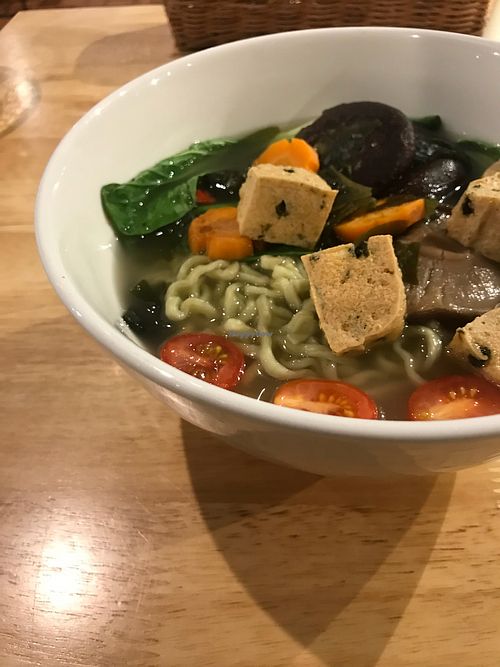 Kombu and mushroom soup  at Real Food Mont Kiara in Kuala Lumpur