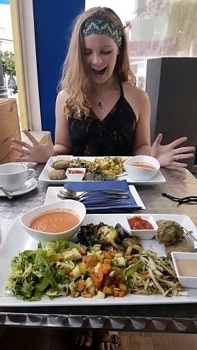 Excited vegan! at Mezze in Fuengirola