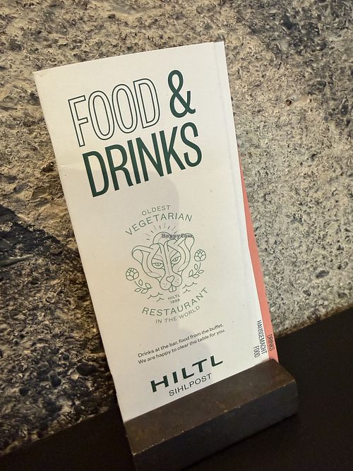menu  at Hiltl - Sihlpost in Zurich