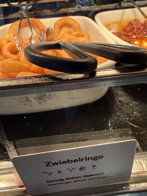 onion rings  at Hiltl - Sihlpost in Zurich