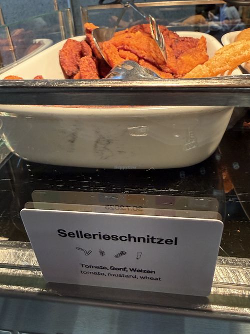 celery schnitzels  at Hiltl - Sihlpost in Zurich