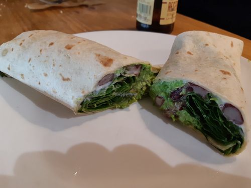 Green burrito (awesome!) #Veganuary at La Alpargata in Madrid