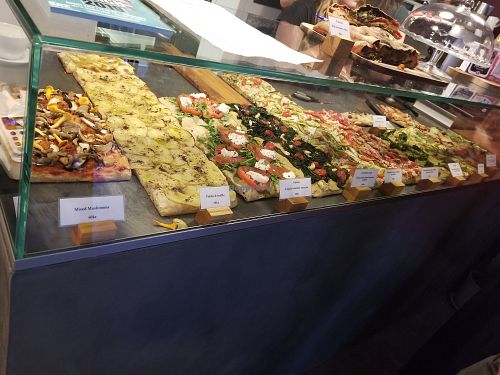 The pizzas at MADENITALY in Copenhagen