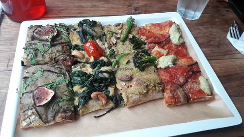 4 half-slice pizza at MADENITALY in Copenhagen