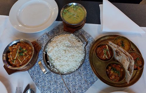Curry und Thali (vegan) at Punjab Tandoori in Aschaffenburg