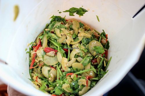 salad part of the kebab box set at MonkeyFood in Minsk