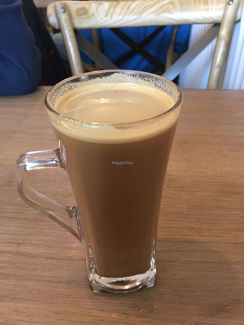 Turmeric hot chocolate ✨ at Excalibur Cafe in Glastonbury