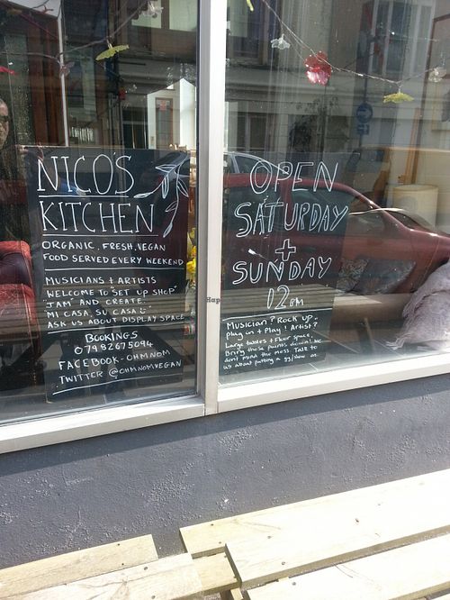 Nico's Kitchen Front window at Nico's Kitchen and Lounge in Hastings