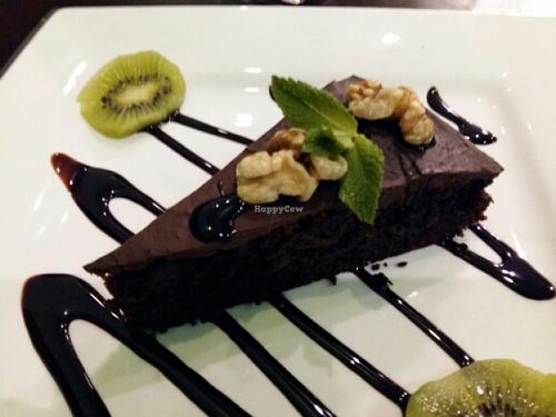 Vegan chocolate cake. at The Leaf in The Hague