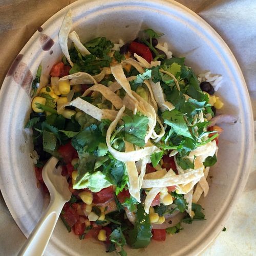 veggie bowl at Qdoba  in Lubbock