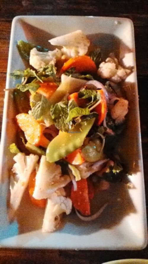 Veggie laab at Pink House Garden in Chiang Mai