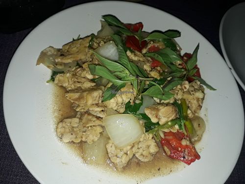 Fried Holy Basil at Pink House Garden in Chiang Mai