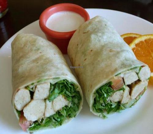 Seitan wrap at Green Leaves in Los Angeles