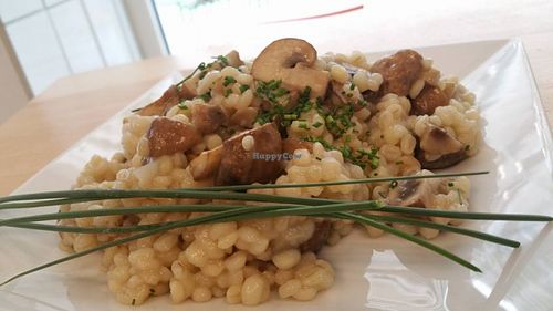 Mushroom risotto at Leaf Food in Mannheim