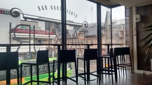 2nd floor seatings with the view at Taikuri in Jyvaskyla