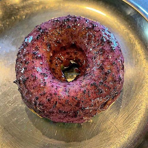 vegan donut at Elemental Coffee in Oklahoma City