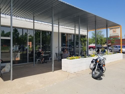 entrance at Elemental Coffee in Oklahoma City