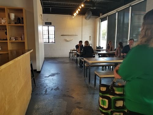 seating at Elemental Coffee in Oklahoma City