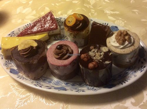 The sugar free vegan cakes selection, March 2016 at Vis a Vis Vincek Cake and Ice Cream in Zagreb
