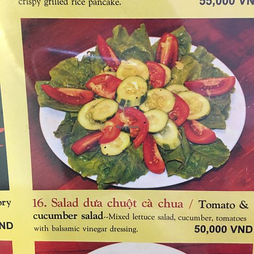 salad at Noodle & Roll in Hanoi