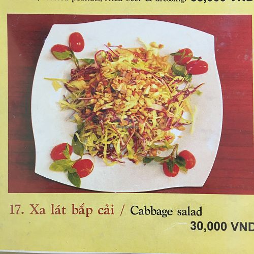 salad at Noodle & Roll in Hanoi