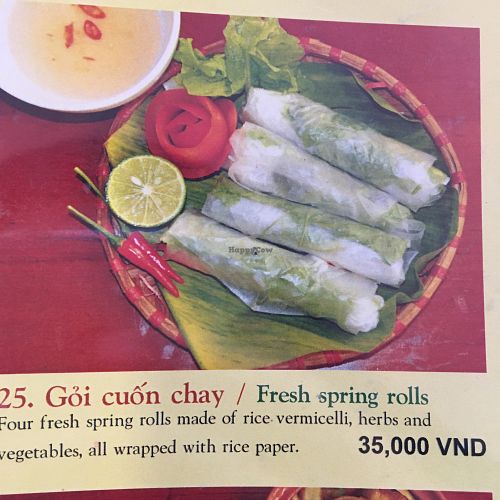 fresh spring rolls at Noodle & Roll in Hanoi