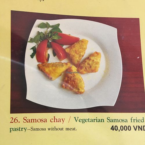 veggie samosas at Noodle & Roll in Hanoi