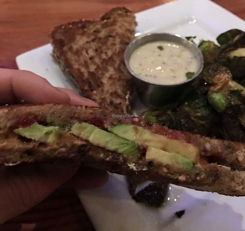 Grilled PB&J with avocado and straberry jam at Taproot Lounge & Cafe in Salem