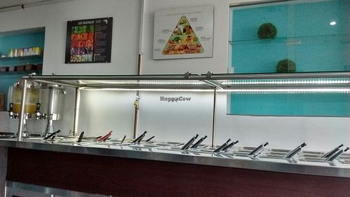 salad bar at Vegan Bowl in Bogota