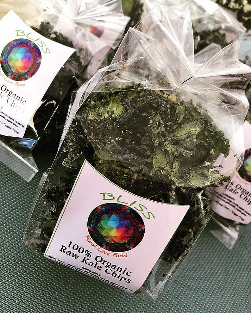 Kale chips  at Bliss Pure Foods in Kathmandu
