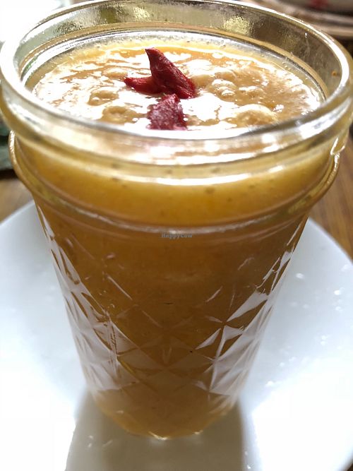 Papaya smoothie  at Bliss Pure Foods in Kathmandu