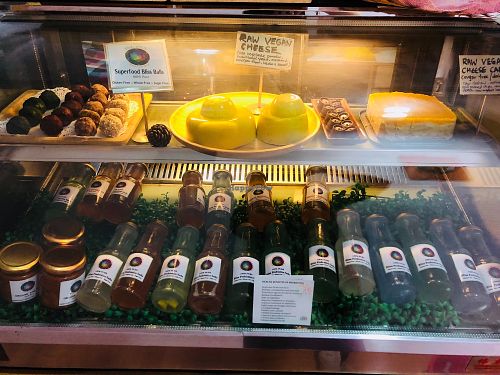 Bliss raw food section  at Bliss Pure Foods in Kathmandu