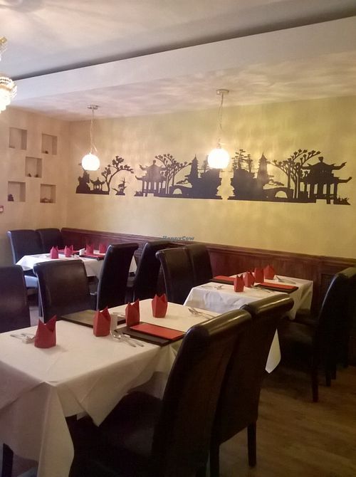 Inside decor at Red Dragon Chinese Fusion in South Shields