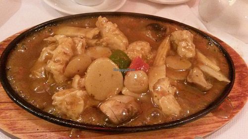 Sizzling satay with vegetarian chicken at Red Dragon Chinese Fusion in South Shields