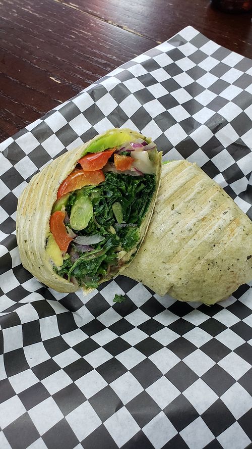 Veggie wrap at Splurge Juice Bar and Cafe in Hialeah