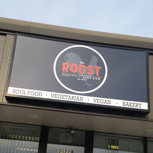 Store front.  at The Roost Southern Kitchen in Huntsville