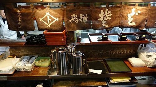 restaurant interior  at Ebisu Soba in Takayama