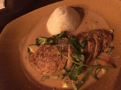 darkwin duck - „duck“ in peanut sauce at Rou Vegetarian in Berlin