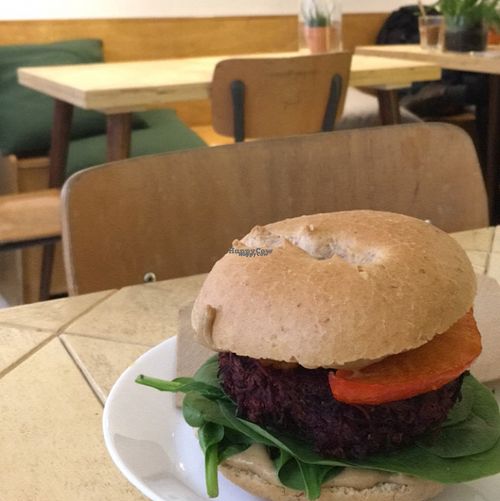 beetroot burger  at ROOTS  - Heisteeg in Amsterdam